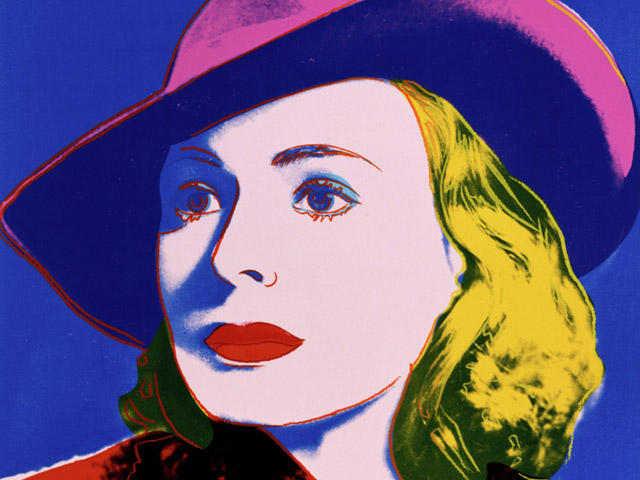 Obra "Ingrid Bergman com chapéu" de 1983