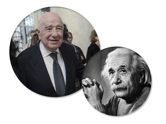 Joseph Safra e Albert Einstein  || Créditos:  André Ligeiro/reprodução 