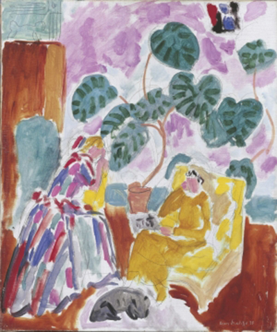 Deux femmes dans la verdure avec un chien,  de Henri Matisse  ||   Créditos: Reprodução