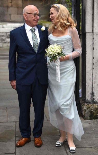 Rupert Murdoch e Jerry Hall  se casam em Londres || Créditos: Getty Images