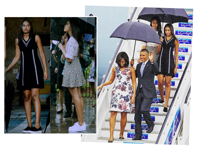 O estilo da família Obama na chegada a Cuba  ||  Créditos:  Reprodução