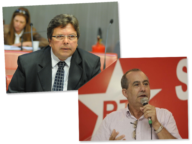 Os líderes do PSDB, Carlão, e do PT, Zico Prado, que duelam na Alesp || Reprodução /Divulgação