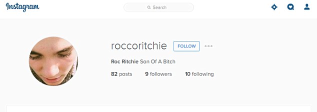 O perfil no Instagram dedicado a Rocco ||  Créditos: Reprodução