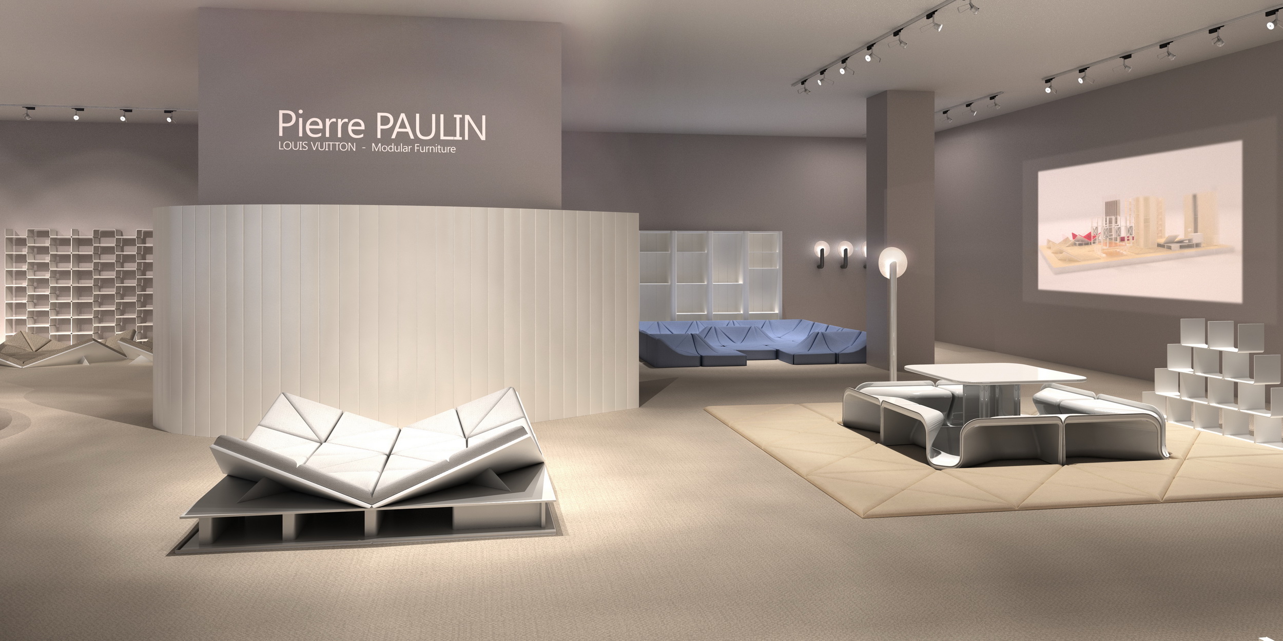 Pierre Paulin Project - Louis Vuitton - Maquette and renderings by