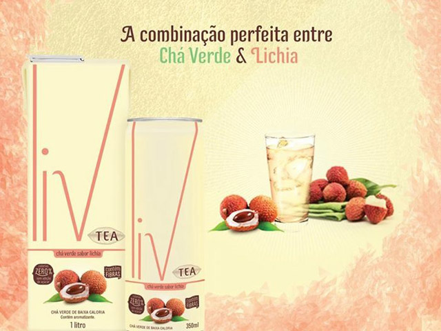 LIV entrega seu novo drink ch de lichia. Um brinde ent o