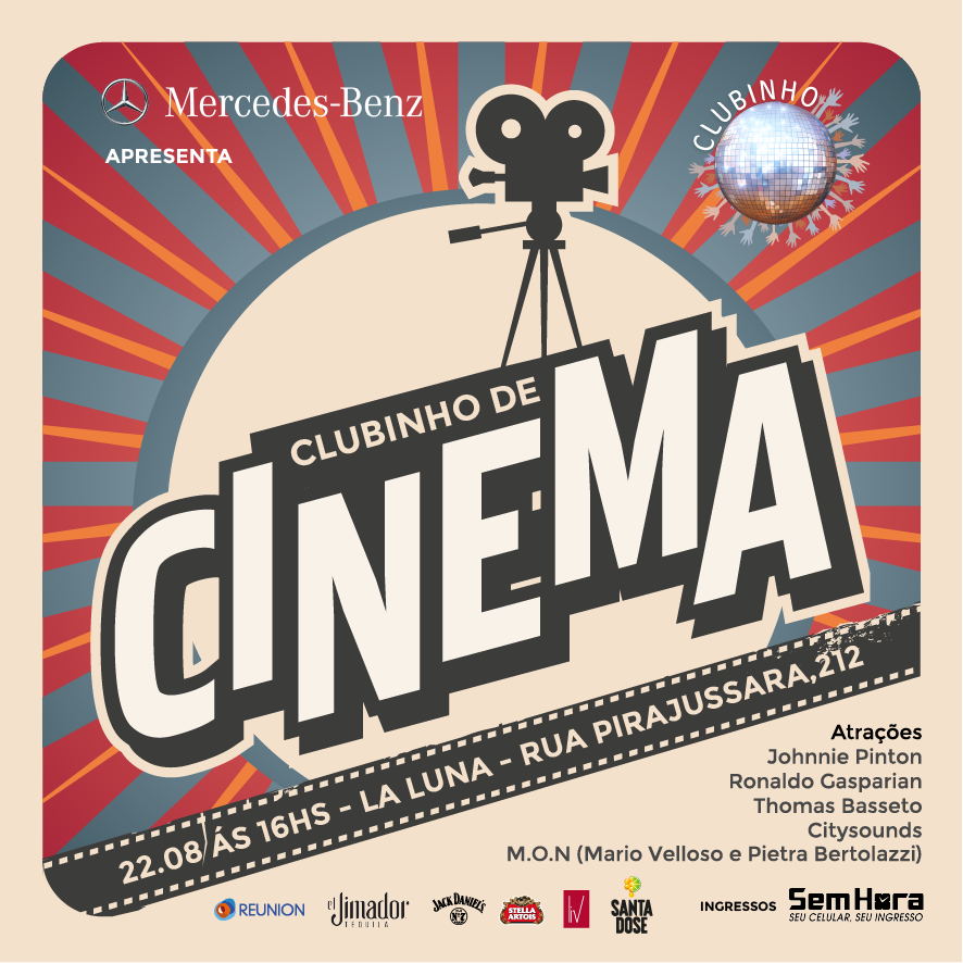 O Clubinho Cinema rola neste sábado! || Créditos: Divulgação