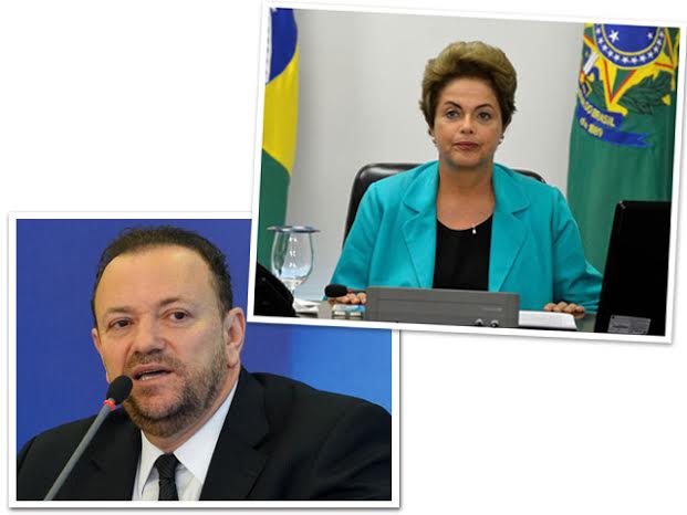 O ministro Edinho Silva e a presidente Dilma Rousseff || Créditos: Agência Brasil
