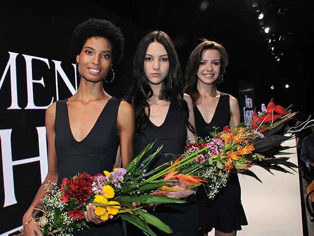 Liza Silva, Sara Poletto e Giselle Pscheidt, ganhadoras do Amend Fashion Team||Créditos: Bruna Guerra