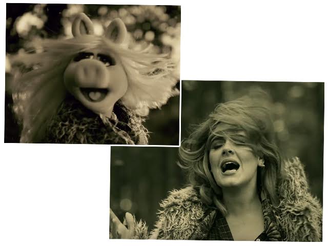 Adele e Miss Piggy em "Hello"