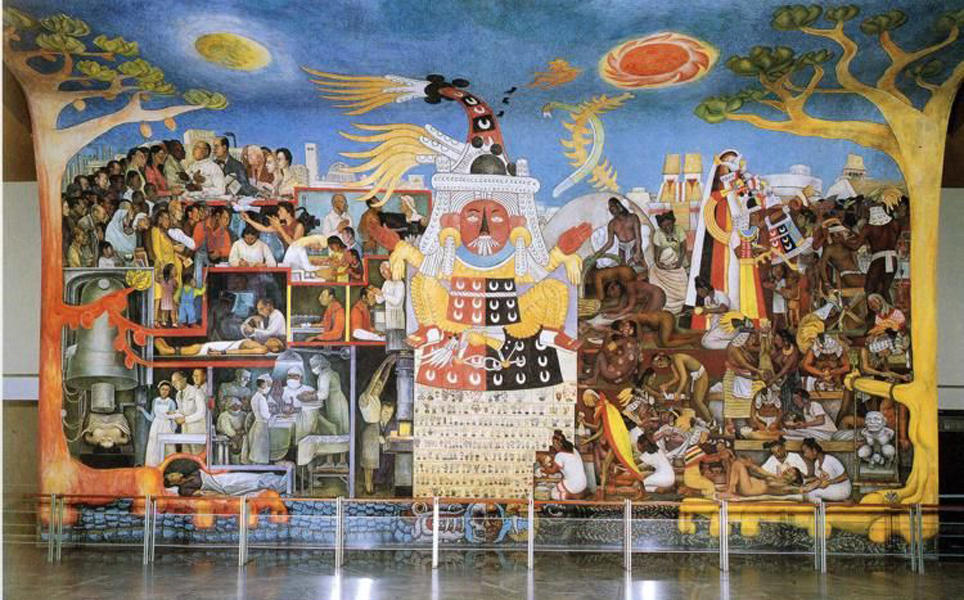 "A História da Medicina" - obra de 1929 no Hospital La Raza, na Cidade do México