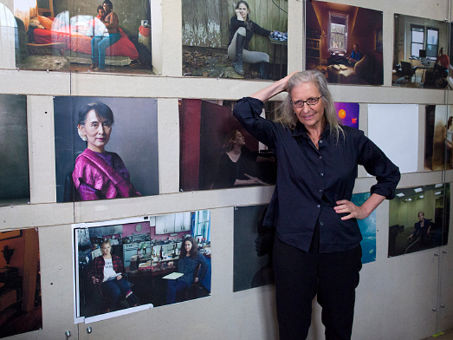 Annie Leibovitz no lançamento da exposição "Women: New Portraits"