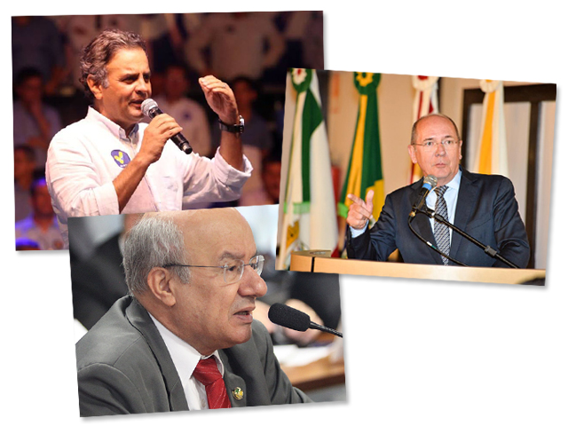 Aécio negociou com José Pimentel pontos do projeto do senador Paulo Bauer (centro)