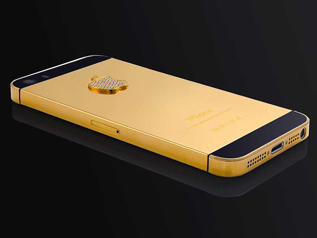 Iphone 5 de ouro, diamante, ródio e tela de safira || Créditos: Divulgação