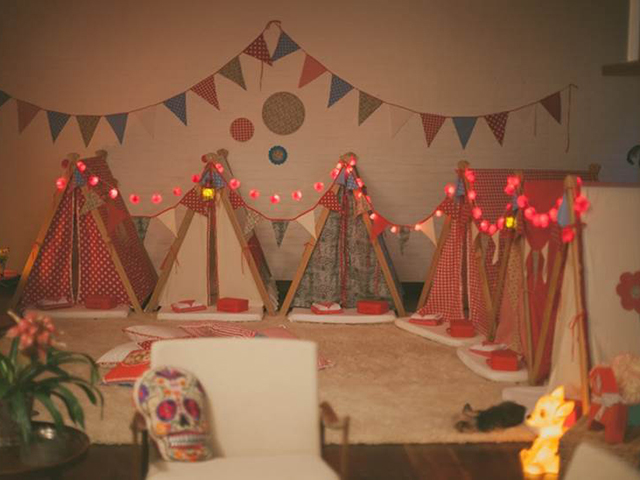 Locação de tendas mágicas para festas do pijama
