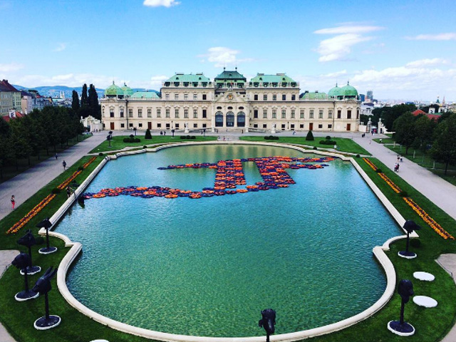 Instalação de Ai Weiwei no Palácio Belvedere, em Viena, na Áustria