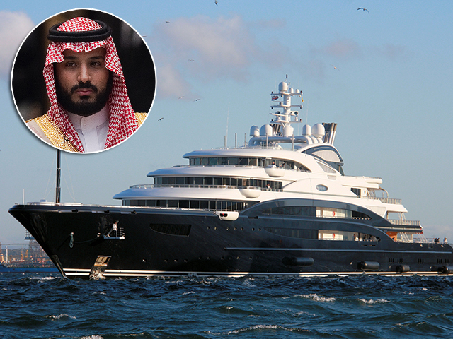 Mohammed bin Salman Al Saud e o megaiate "Serene" || Créditos: Getty Images
