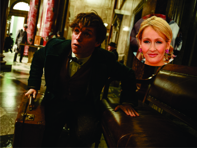 Cena do filme, que estreou neste fim de semana, e J.K. Rowling