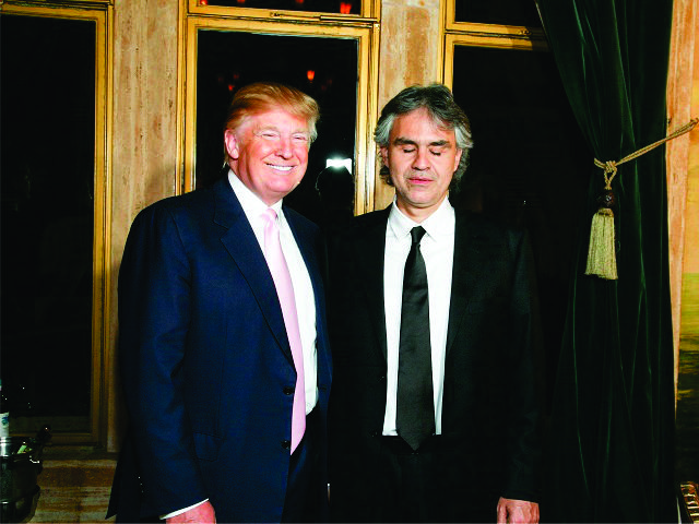 Donald Trump e Andrea Bocelli