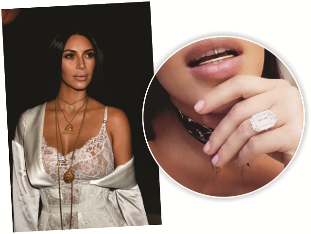 Kim Kardashian e o anel de US$ 4 milhões || Créditos: Getty Images/Reprodução/Instagram
