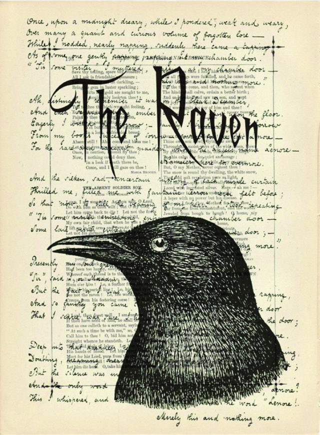 O original de 'O Corvo' (em inglês, 'The Raven'), publicado em 1845 || Créditos: Reprodução
