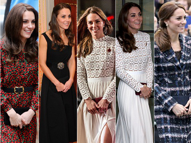 Kate Middleton: momentos diferentes com a mesma pose