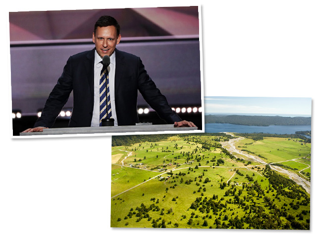 Peter Thiel e a região da Nova Zelândia onde ele comprou terras