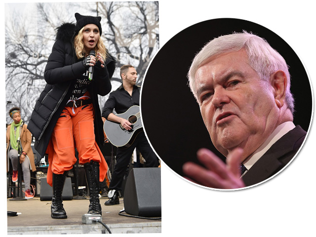 Madonna e Newt Gingrich || Créditos: Getty Images