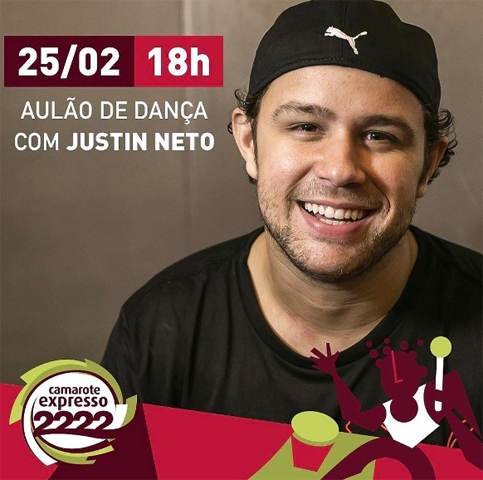 Justin Neto estará em Salvador para um aulão
