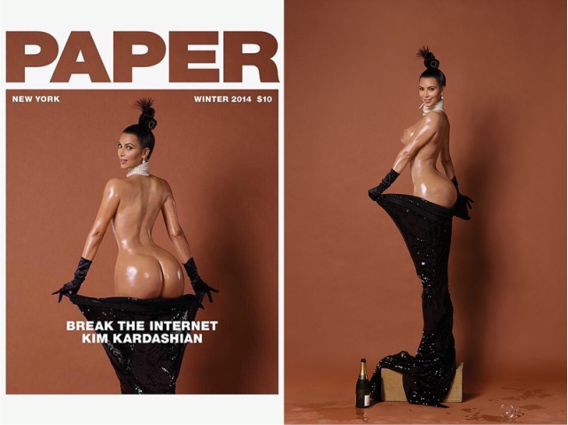 Kim Kardashian na capa da "Paper" || Créditos: Divulgação
