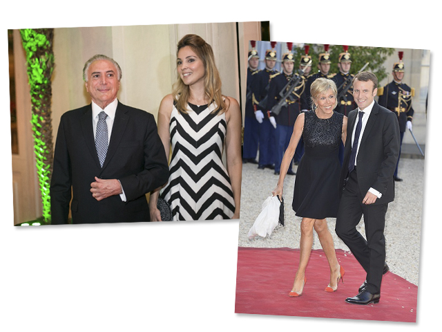 Michel e Marcela Temer, e Emmanuel e Brigitte Macron