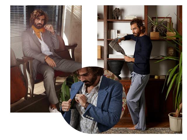 O modelo Nuno Marques na campanha de primavera / verão da marca do ator John Malkovich || Créditos: Divulgação