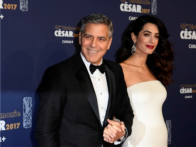 George Clooney com a mulher, Amal Clooney