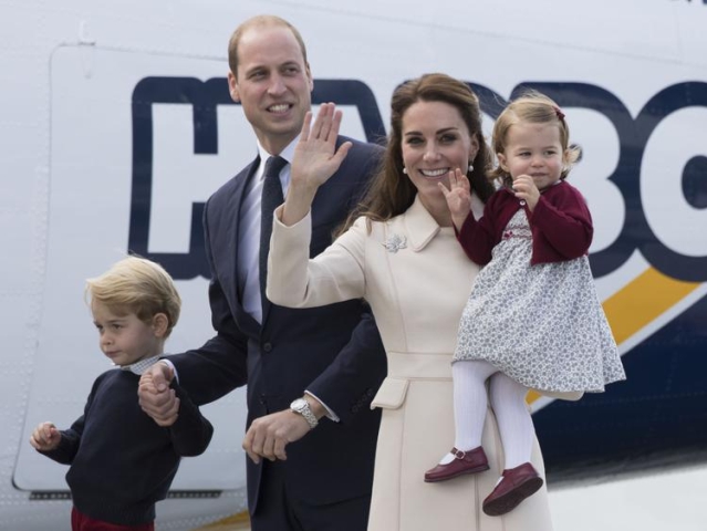 William e Kate com os filhos, os príncipes George e Charlotte