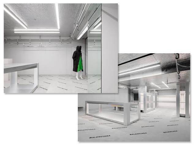 Detalhe da loja da nova loja Balenciaga na Madison Avenue, em Nova York || Créditos: Divulgação
