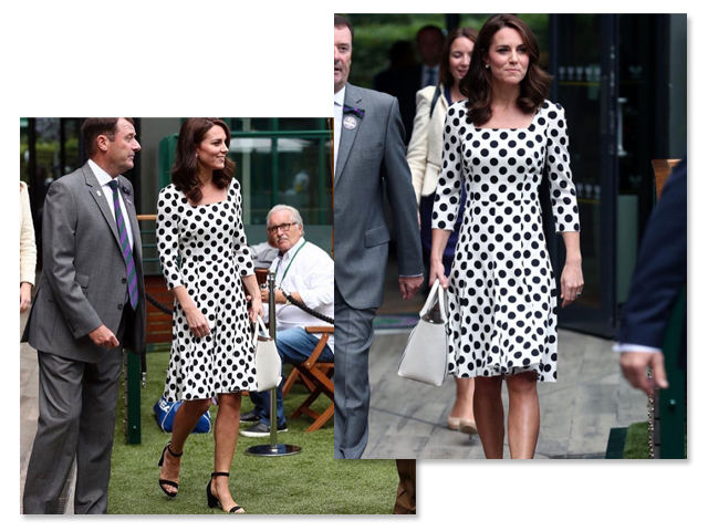 Kate Middleton em Wimbledon, nesta segunda-feira