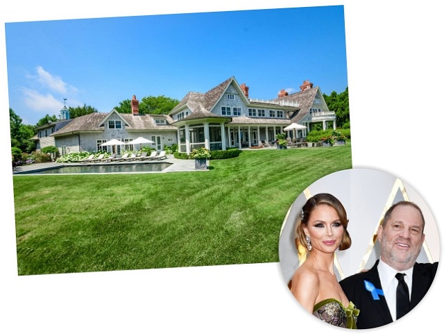 Harvey Weinstein e Georgina Chapman, e mansão deles nos Hamptons