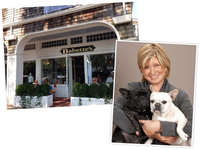Martha Stewart e seus pets, habitués do Babette, em NY