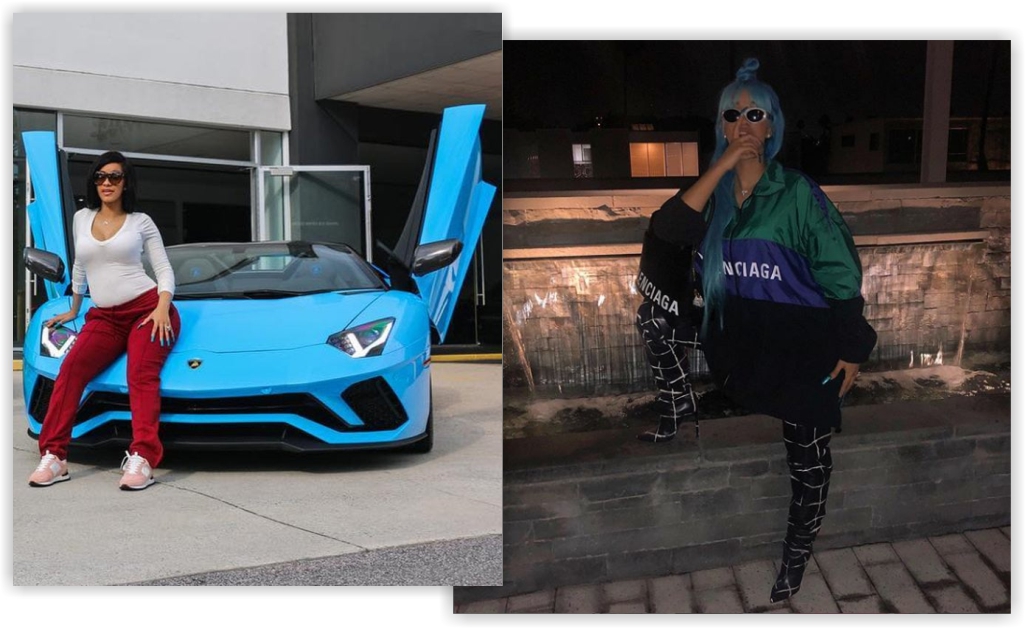 Cardi B compra Lamborghini de R$ 1,7 mi e passa a usar peruca da mesma