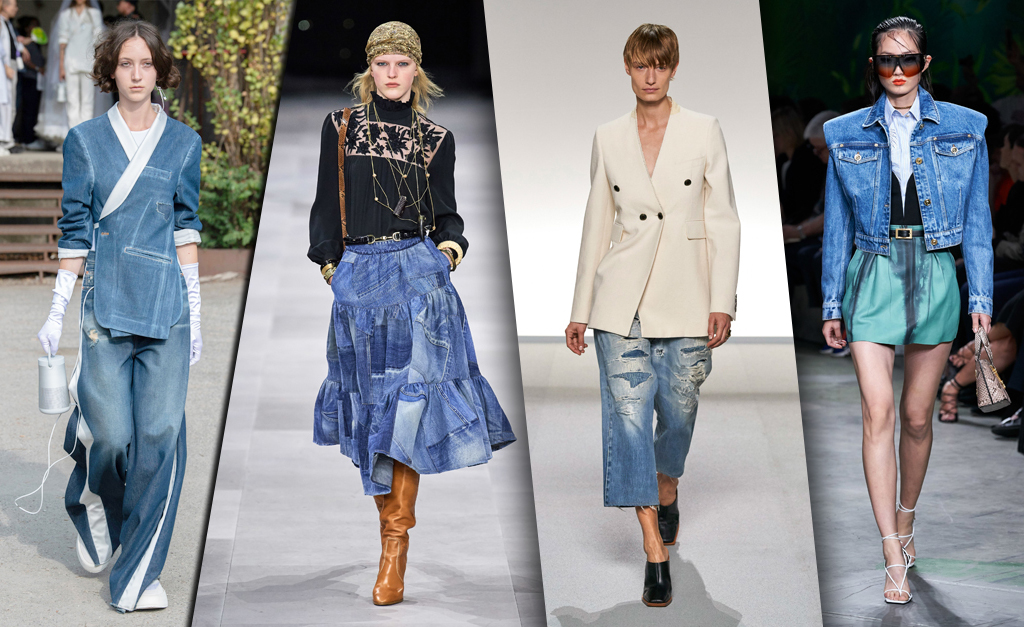 O 'jeans' invadiu com tudo as passarelas das semanas internacionais de moda,  com diferentes conceitos e propostas. Vem! - Glamurama