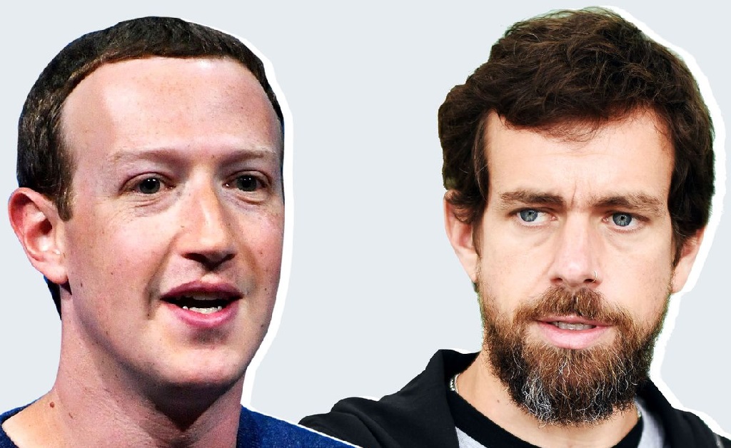 Mark Zuckerberg e Jack Dorsey