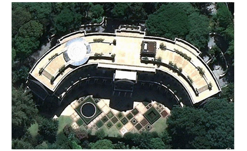 Vista aérea da mansão de Joseph no Morumbi, em São Paulo