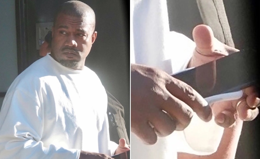 Kanye West, de aliança, circulando por Malibu na última quarta-feira