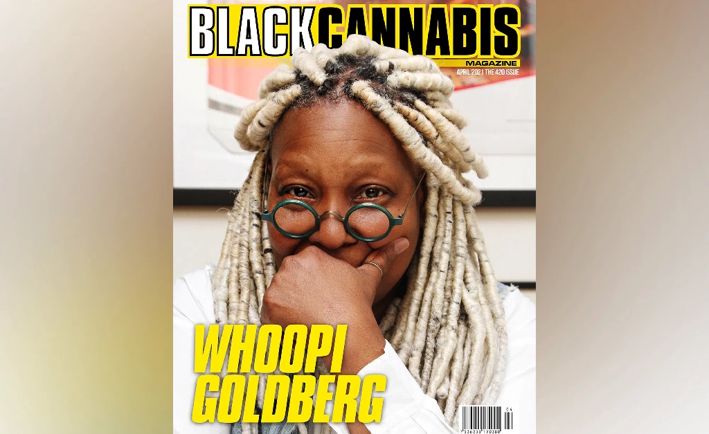 A estrela de 65 anos na capa da "Black Cannabis"