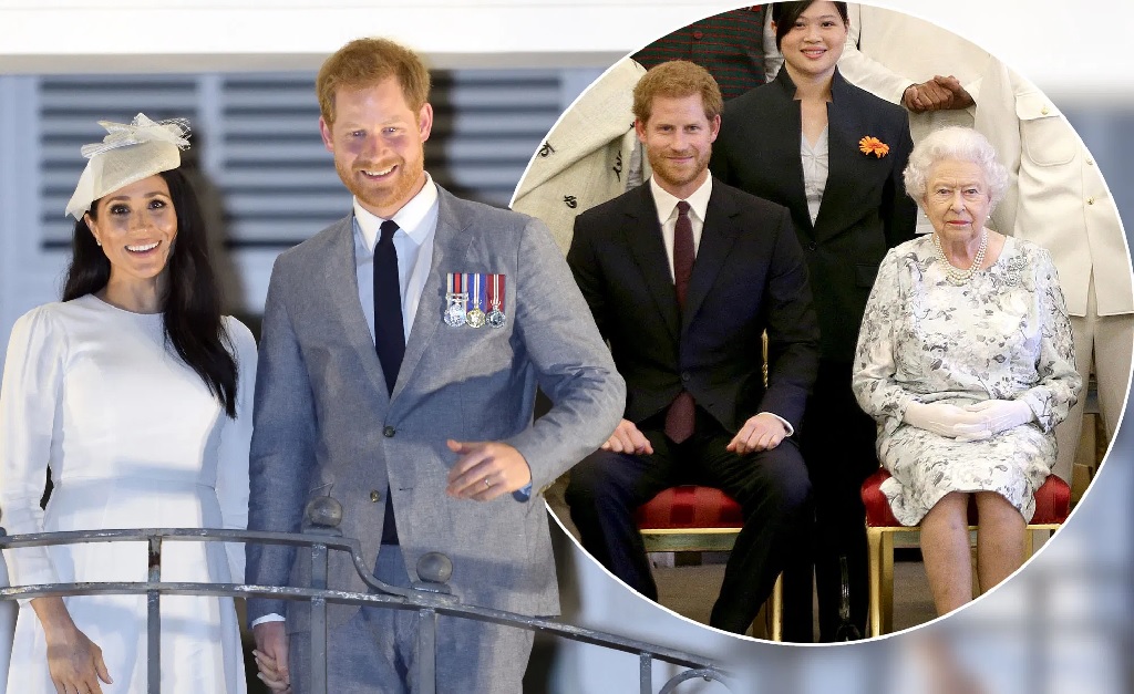 Meghan e Harry, e o ex-royal com a rainha