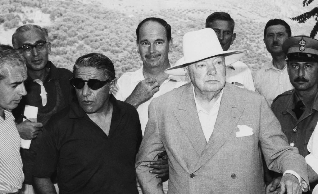 Aristóteles Onassis e Winston Churchill