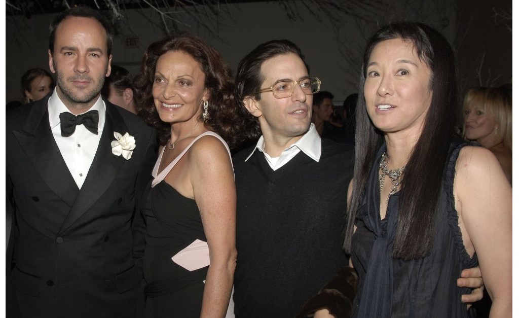 Tom Ford com Diane von Furstenberg, Marc Jacobs e Vera Wang