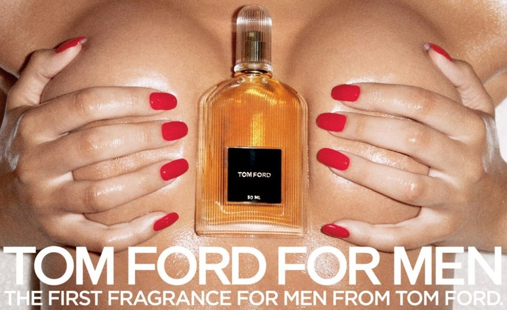 Campanha de um perfume masculino da Tom Ford: os homens não tiravam os olhos da imagem