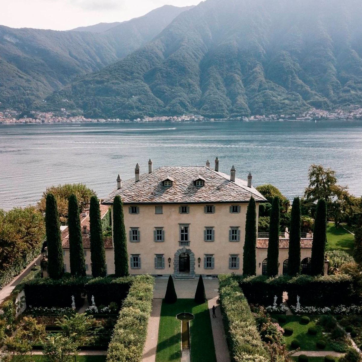Aerial view of Lake Como