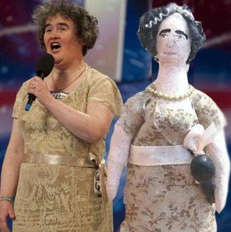 Susan Boyle e sua versão miniatura: boneca de pano