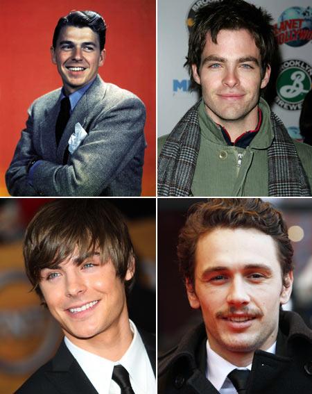 Chris Pine, Zac Efron and James Franco: all want to play Ronald Reagan on the big screen